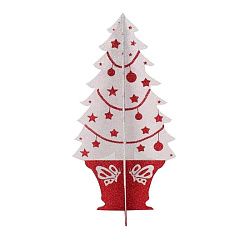 Фигура Елочка складная 3D, 56*30 см, цвет красный/белый 502-392