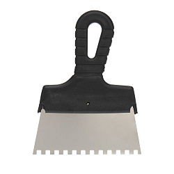 Шпатель фасадный REXANT 150 мм зуб 6х6 нержавеющая сталь, пластмассовая ручка 89-0221