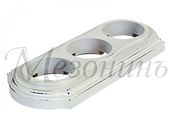 Рамка  трехместная "Элегант" , цвет - белый прованс, ТМ "МезонинЪ" GE70703-37 GE70703-37