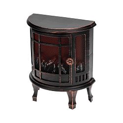 Светодиодный камин Винтаж мини с эффектом живого огня 24.8х12.7х30 см, батарейки 3хС (не в комплекте), с USB, бронзовый 511-023