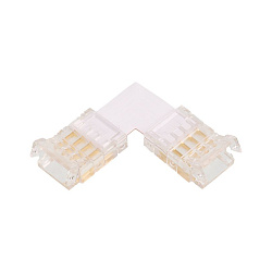 Коннектор WOLTA WLS-4PIN-RGB-10MM-L угловой для ленты SMD RGB шириной 10мм. Цена за 1 шт., мин. кратность 3 шт. WLS-4PIN-RGB-10MM-L