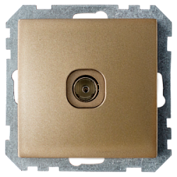 Розетка телевизионная скрытой установки ТР-043 бронза 5756BY