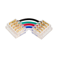 Коннектор WOLTA WLS-5PIN-RGBW-12MM-L угловой для ленты SMD RGB шириной 12мм. Цена за 1 шт., мин. кратность 3 шт. WLS-5PIN-RGBW-12MM-L