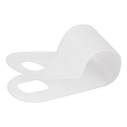 Скоба под винт 6мм, белая (50 шт/уп) REXANT 07-4406