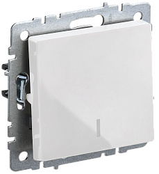 BRITE Выключатель 1-клавишный проходной с индикацией 10А ВС10-1-7-БрБ белый IEK BR-V12-1-10-K01