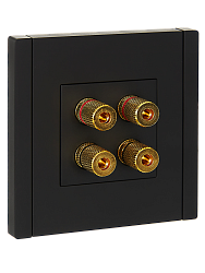 FORTE&PIANO Аудиорозетка 4-местная FP139 черный IEK FP-S40-K02