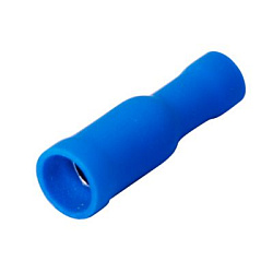 Разъем штекерный изолированный гнездо 4 мм 1.5-2.5 мм² (РШи-м 2.5-4/РШИм 2-5-4 ) синий REXANT 08-0221