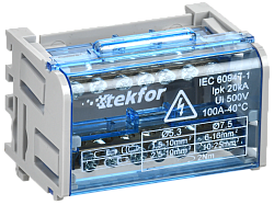 TEKFOR Шины на DIN-рейку (кросс-модуль) ШНК 2х7 L+PEN IEK TF-DN10-2-07-100