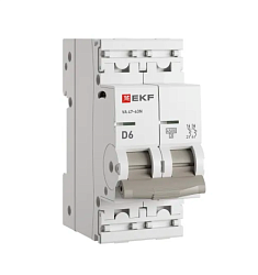 Авт. выкл. 2P 6А (D) 4,5kA ВА 47-63N EKF PROxima M634206D