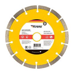 Диск алмазный отрезной сегментный 180x22,2x2,2x10мм KRANZ KR-90-0103