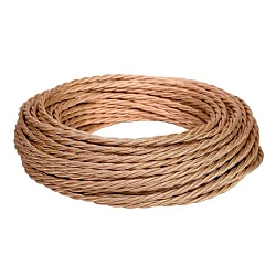 Провод монтажный витой ПВХ  2х1,5мм, цвет - бежевый перламутр (бухта 50м),ТМ "МЕЗОНИНЪ" GE70141-29 GE70141-29