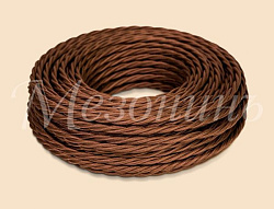 Провод монтажный витой ПВХ 3х2,5мм, цвет - шоколад (бухта 5м), ТМ "МЕЗОНИНЪ" GE70114-17 GE70104-17