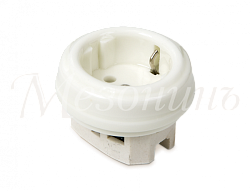 Розетка ретро фарфоровая, двухполюсная, с заземл контактом  (D70x20,16А, 250В, IP20, без подъем GE70301-01k