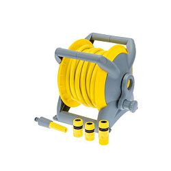 Катушка со шлангом 1/2" 15м, 3 коннектора, 1 распылитель ЧЕТЫРЕ СЕЗОНА 62-0267