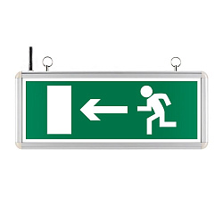 Аварийный указатель выхода WOLTA WEL-1W/02-C  1Вт 2ч IP40, двухсторонний «Выход Налево/Направо» 357*146*23мм 1/20 WEL-1W/02-C