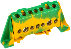 TEKFOR Шина PE "земля" в комбинированном DIN-изоляторе "Стойка" 8х12-7-ЖЗ IEK TF-NN20-07-DP-K52