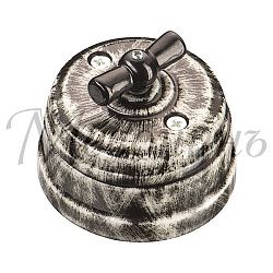 Art-Decor Выключатель ретро фарфоровый поворотный на 4 полож в комплекте с подъемной рамкой 10А GE70401-40