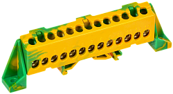 TEKFOR Шина PE "земля" в комбинированном DIN-изоляторе "Стойка" 6х9-13-ЖЗ IEK TF-NN10-13-DP-K52