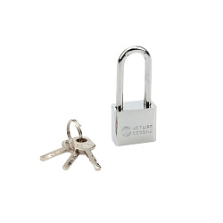 Замок навесной серия «Сталь» 30 мм длинная дужка ЧЕТЫРЕ СЕЗОНА 79-0043