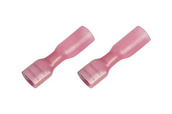 Клемма плоская полностью изолированная термоусаживаемая РПи-м-т 1.5-(6.3)/РпИм-т 1,25-7-0,8 гнездо 6.6 мм 0.5-1.5 мм² красный REXANT 08-0614