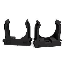 Крепеж-клипса для труб атмосферостойкая для монтажного пистолета черная в п/э d32 мм (25шт/500шт уп/ PR13.0408