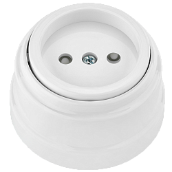 Розетка штепсельная для открытой установки со шторками РА16-0205 11347BY