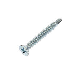 Саморез оконный сверло 3,9х32мм, белый цинк, короб (500 шт/уп) KRANZ KR-01-3722-0012