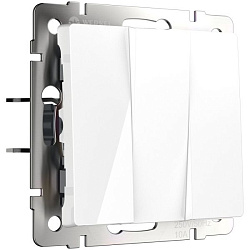 Выключатель трехклавишный (белый) Werkel W1130001