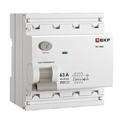 ВДТ ВД-100N 4P 63А 30мА AC эл-мех 6кА PROXIMA EKF E1046M6330
