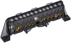 TEKFOR Шина N "ноль" в комбинированном DIN-изоляторе "Стойка" 8х12-(5+6)-Ч IEK TF-NN20-56-DP-K02