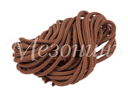 Шнур из п/э нити для фиксации проводов на изоляторах, цвет- коричневый, ТМ "МезонинЪ", (5м /уп) GE70 GE70005-04