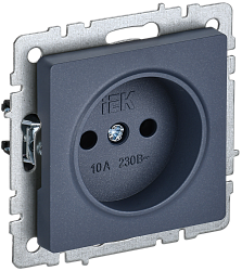 BRITE Розетка 1-местная без заземления без защитных шторок 10А РС10-1-0-БрМ маренго IEK BR-R10-10-K35