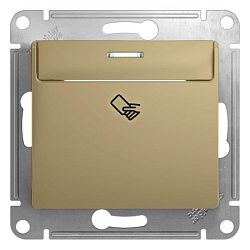 Выключатель карточный 1-кл. СП Glossa 10А IP20 (сх. 6) механизм титан SE GSL000469 1063801