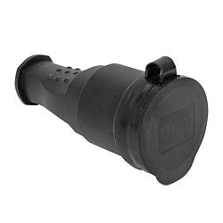 Роз. перенос. с защитной крышкой каучуковая 230В 2P+PE 16A IP44 EKF Марс RPS-012-16-230-44