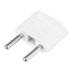 Адаптер сетевой (переходник) с Евро А/F на тонкую вилку С1 плоский «Тефаль» 6А б/з белый PROCONNECT (пакет БОПП 1 шт/уп.) 11-1041-9