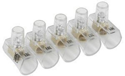 Зажим винтовой концевой изолированный КЗВИ 4,0мм2 (5x1) IEK UZVK-04-5