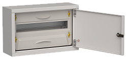 TITAN 5 Корпус металлический ЩРн-18 (1х18) 268х420х140мм IP31 серый (одна дверь) IEK TI5-50-N-018-31-7035