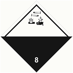 Знак наклейка "Кл.8" (250x250) EKF an-7-08