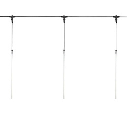 Гирлянда Тающие сосульки комплект 10 шт. х 50см, шаг 100см, 600 LED ТЕПЛЫЙ БЕЛЫЙ, черный каучук, IP67, 24В, соединяется NEON-NIGHT 256-427