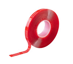 Лента клейкая двухсторонняя прозрачная, на VHB акриловой основе, 10 мм х 5 м REXANT 09-6057