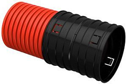 ELASTA Труба гофрированная двустенная жесткая ПНД d=200мм красная (6м) IEK EA-TG13-2-1-2-200-006-K04