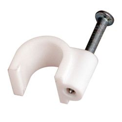 Крепеж кабеля круглый 8мм, белый (50 шт/уп) REXANT 07-4008