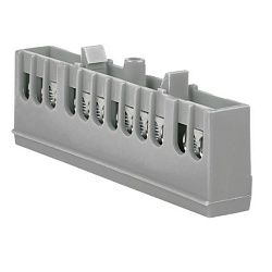 Шина "фаза" L (6x9мм) 12 отв. латунь серый изолир. корп. на DIN-рейку EKF sn0-63-12-is