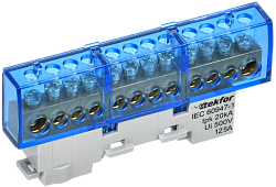 TEKFOR Шина N "ноль" изолированная на универсальном держателе 8х12-12-С IEK TF-NN20-12-KL-K07