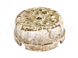 Коробка распределительная фарфоровая D80мм, высота 33мм, IP20, цвет - мрамор, ТМ "МЕЗОНИНЪ" GE70235- GE70235-19