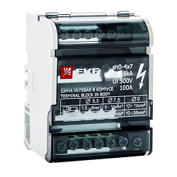 Шина нулевая в корпусе (4х7) EKF sn0-4x7