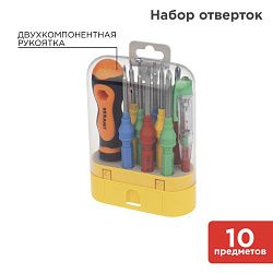 Набор отверток 10 предметов REXANT 12-4777