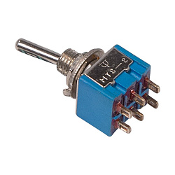 Тумблер 250V 3А (6c) ON-ON двухполюсный Micro (MTS-202) REXANT 36-4020