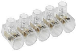 Зажим винтовой концевой изолированный КЗВИ 2,5мм2 (5x1) IEK UZVK-025-5