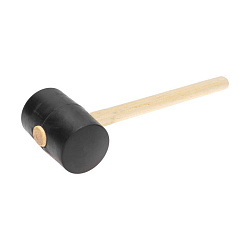 Киянка резиновая 1130 г, черная резина, деревянная рукоятка KRANZ KR-12-8146